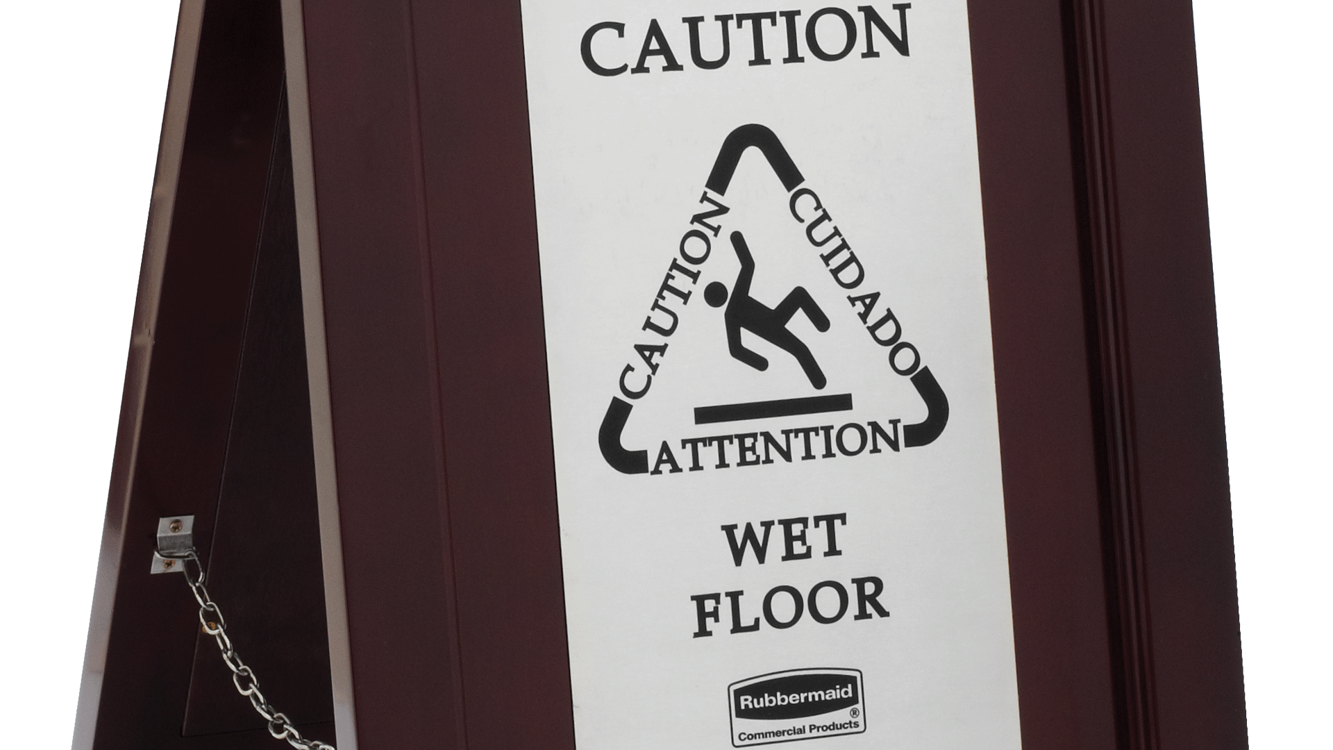 Caution sign for wet floor