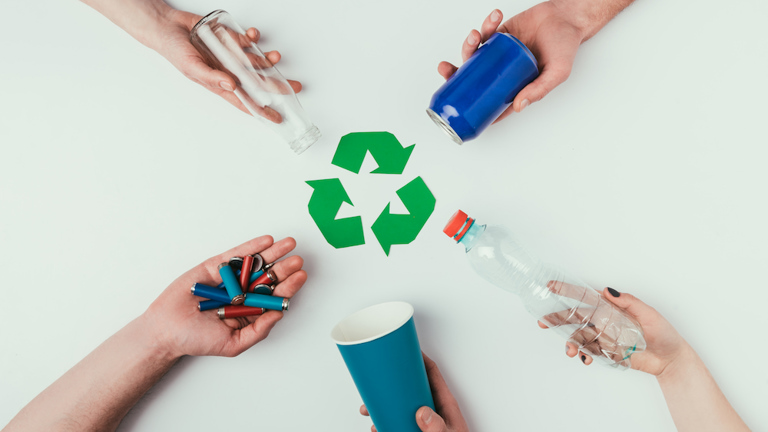 Image represents the concept of environmental sustainability and responsible waste management